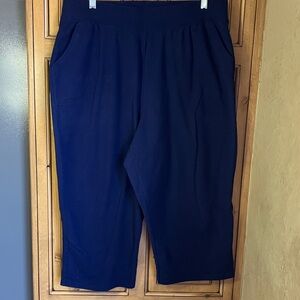 Navy Blue JMS Cropped Pull-On Pants